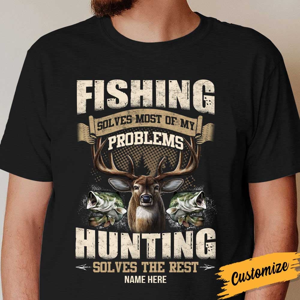 Personalized Fishing And Hunting T Shirt