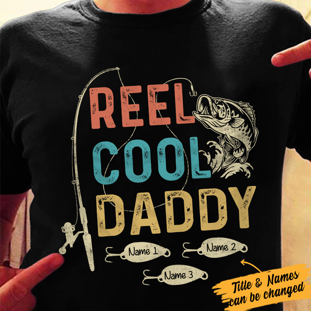 Personalized Dad Grandpa Papa Fishing T Shirt