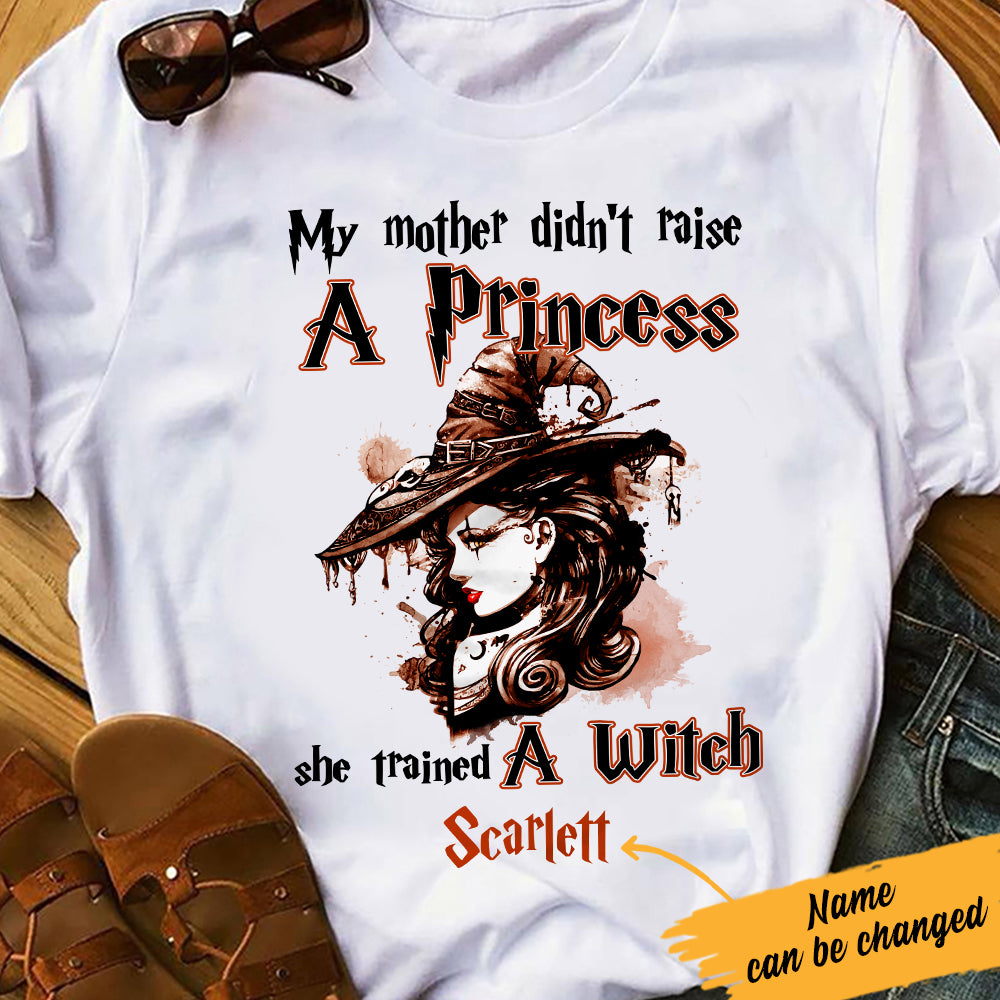 Personalized Witch Halloween White T Shirt