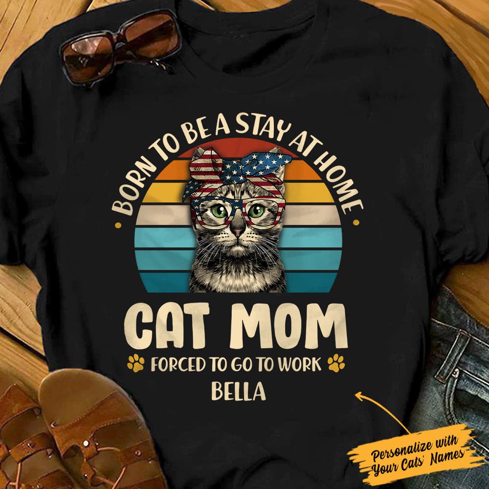 Personalized Cat Mom T Shirt - Thegiftio