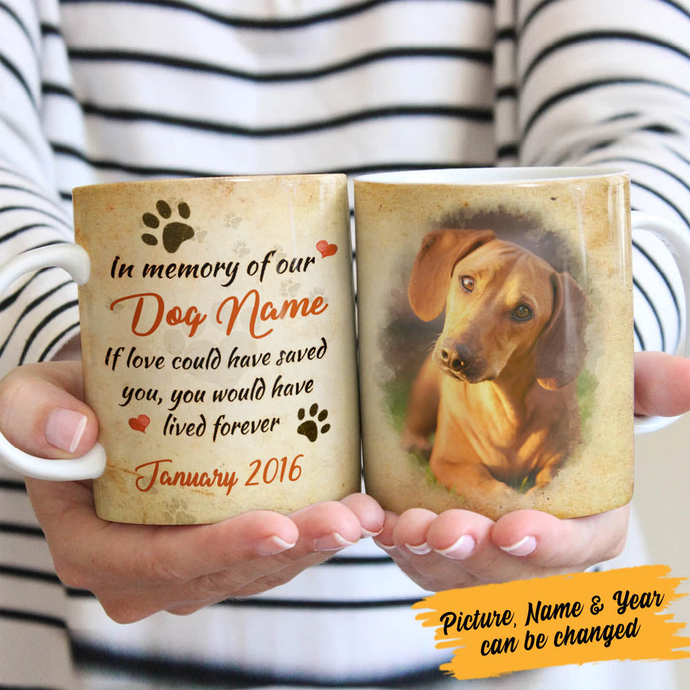 Personalized Dog Memorial In Memory of Our MDF Mug - Thegiftio UK