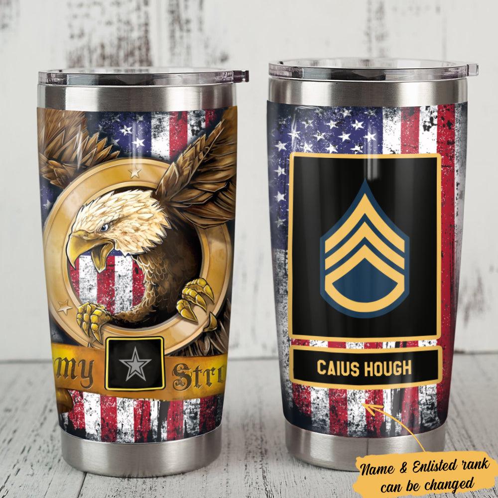 Personalized US Army Steel Tumbler