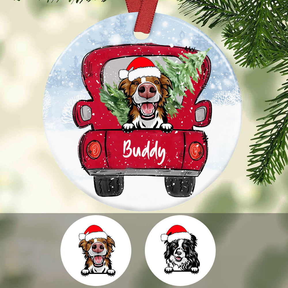 Personalized Border Collie Dog Christmas 2021 Ornament - Thegiftio UK