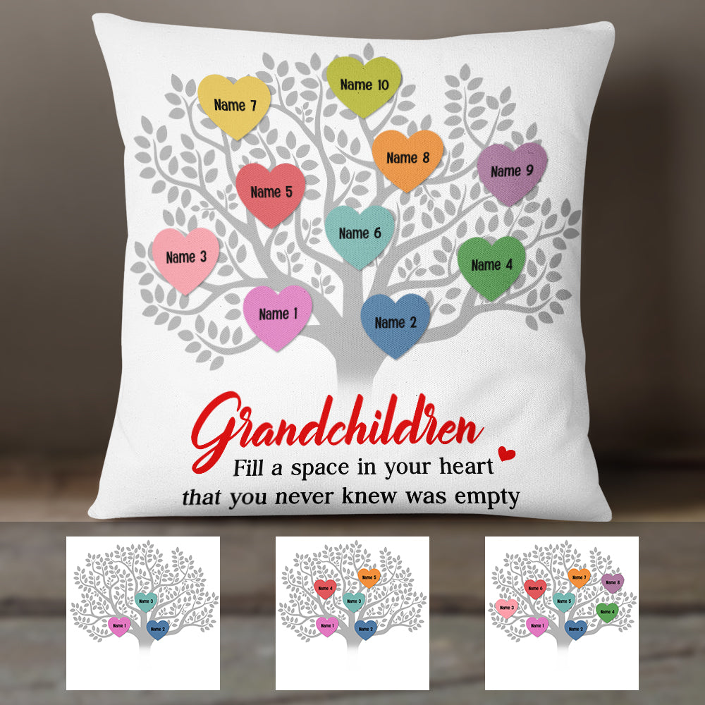 Personalized Grandkids Fill A Space In Your Grandma Heart Pillow - Thegiftio UK
