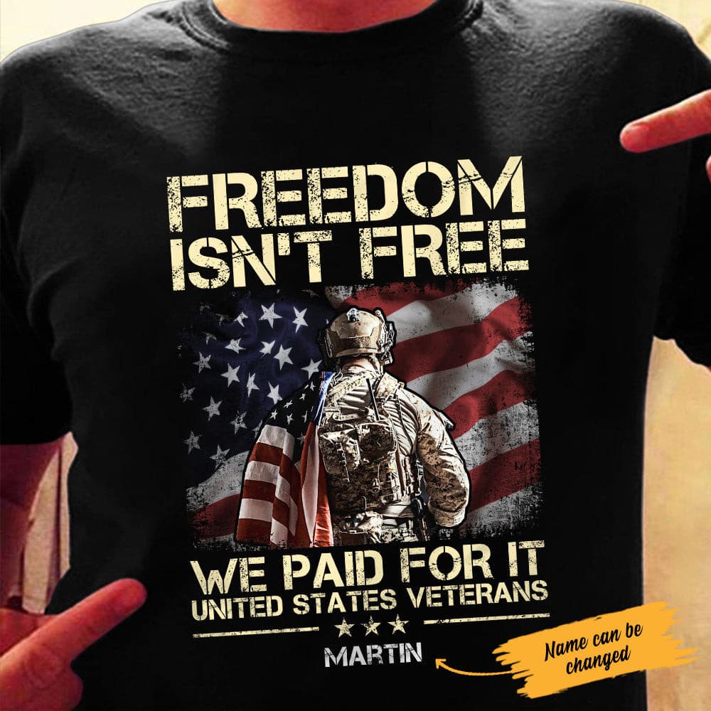 Personalized Freedom Isn't Free T Shirt - Thegiftio UK