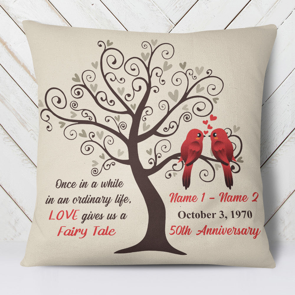 Personalized Fairy Tale Wedding Couple  Pillow