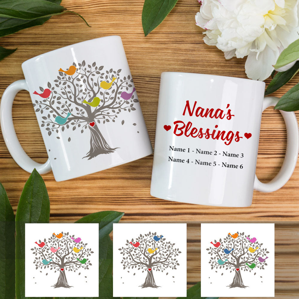 Personalized Grandma Blessing Tree Mug