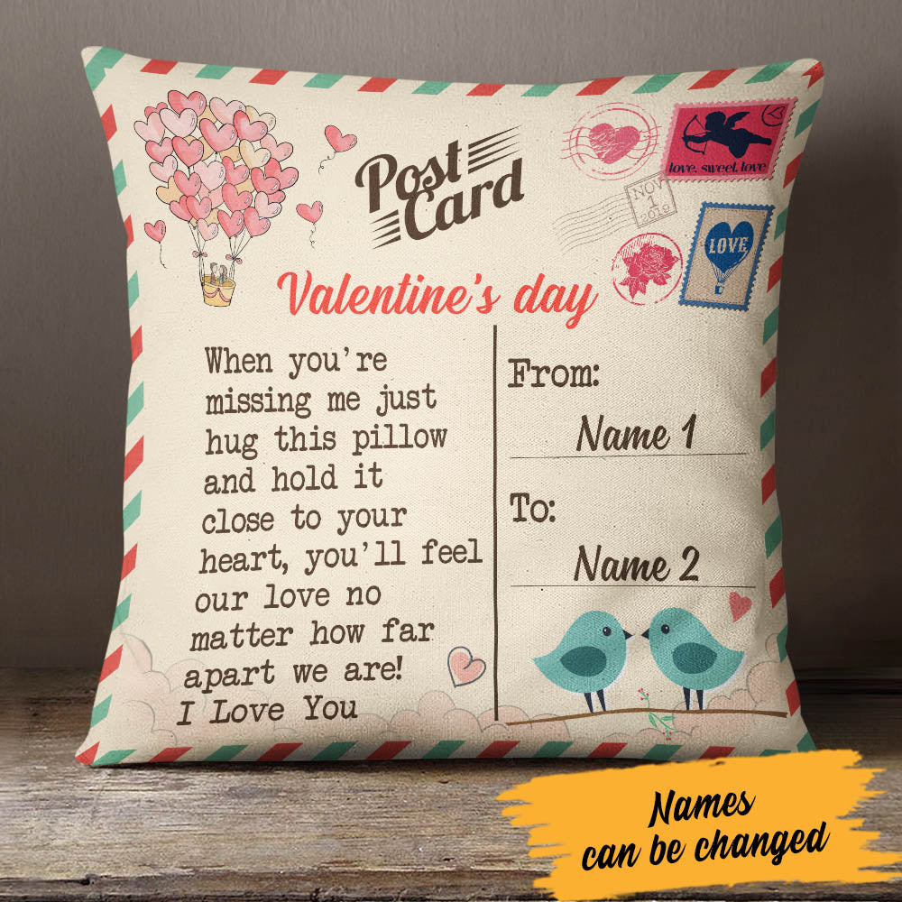 Personalized Love Letter Long Distance Couple Pillow - Thegiftio UK