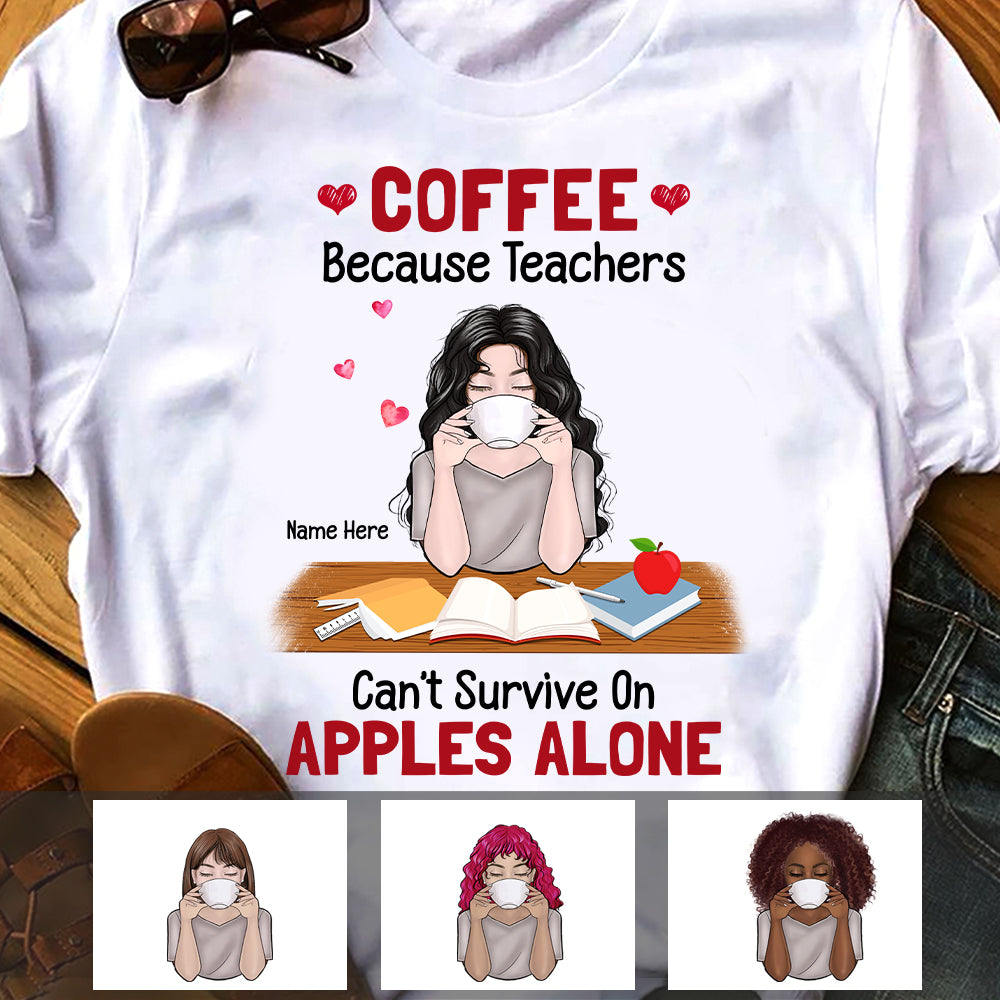 Personalized Teacher Coffee T Shirt