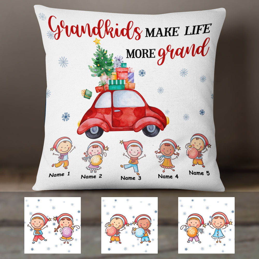 Personalized Grandma Red Truck Christmas  Pillow