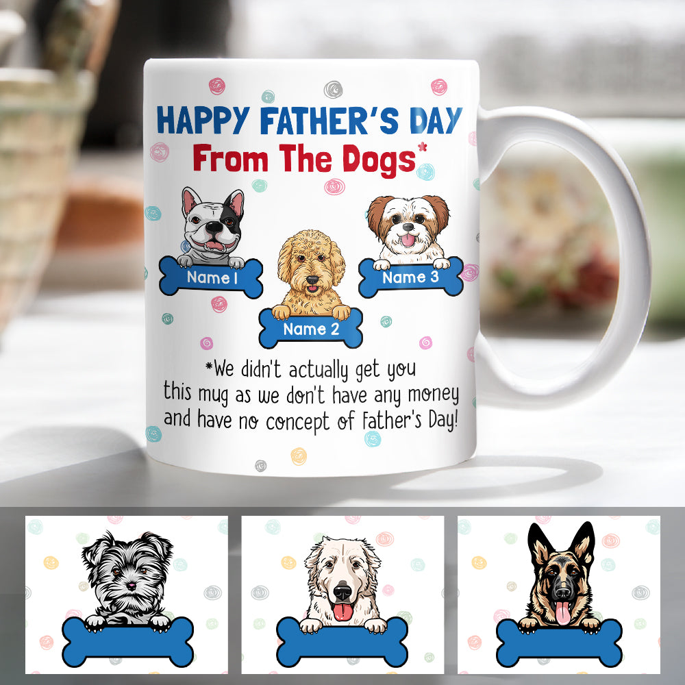 Personalized Father Day Dog Dad Mug