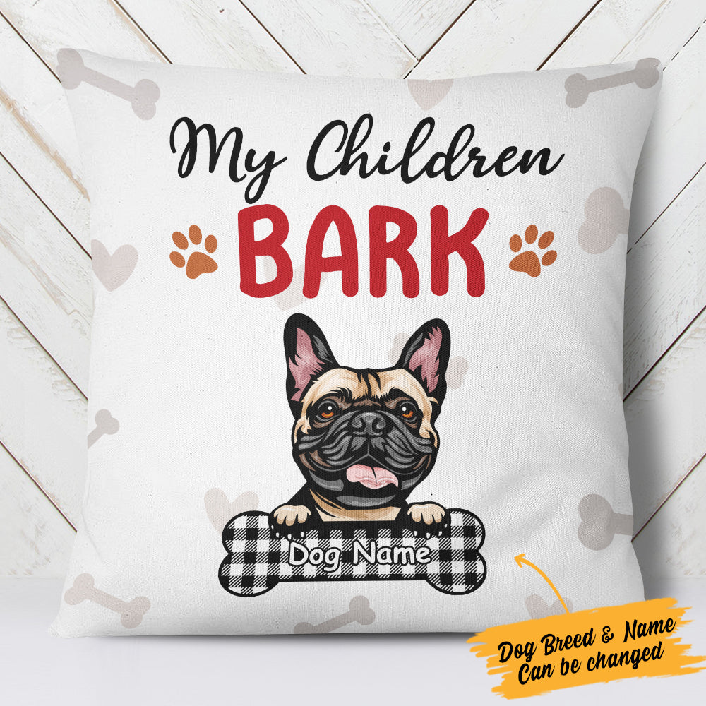 Personalized My Children Bark  Pillow