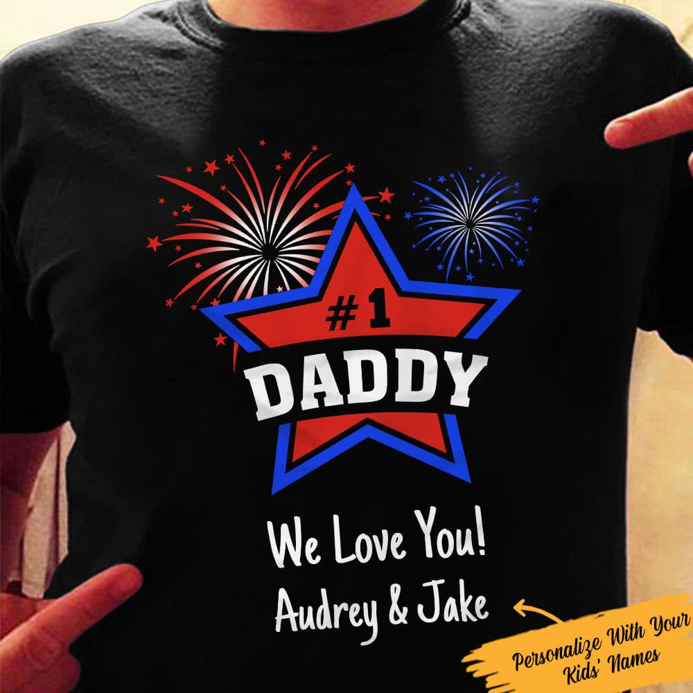 Personalized Daddy T Shirt, We love you - Thegiftio UK