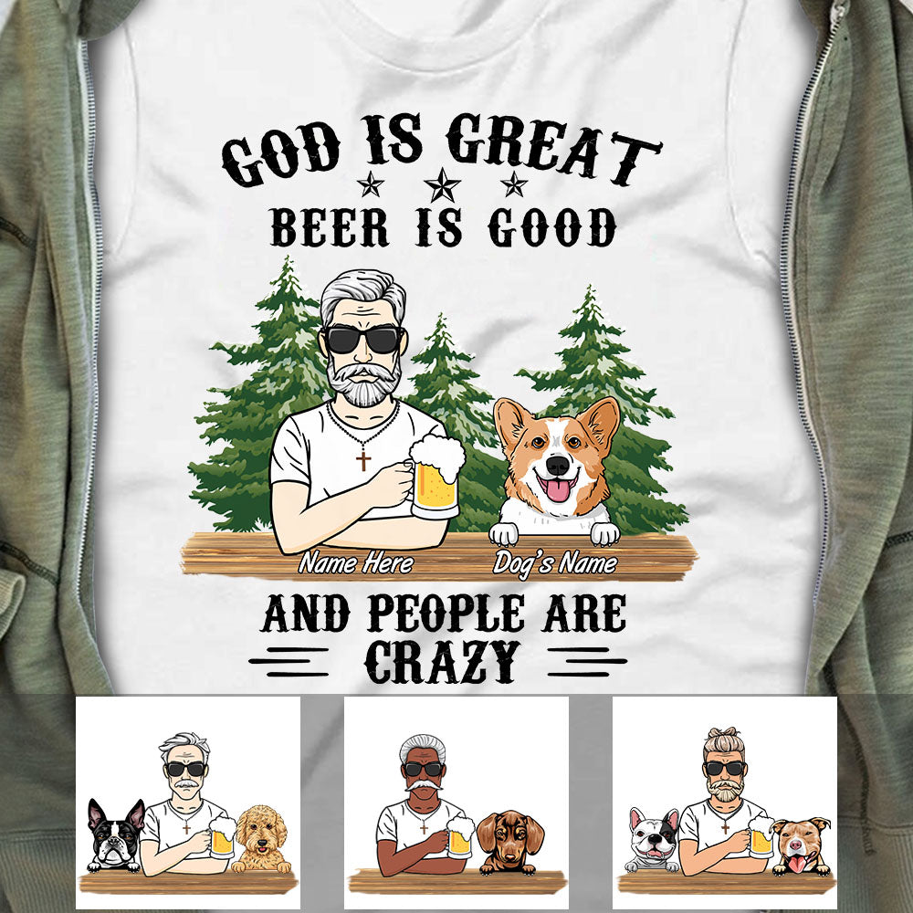 Personalized Camping Dog Dad People Are Crazy T Shirt