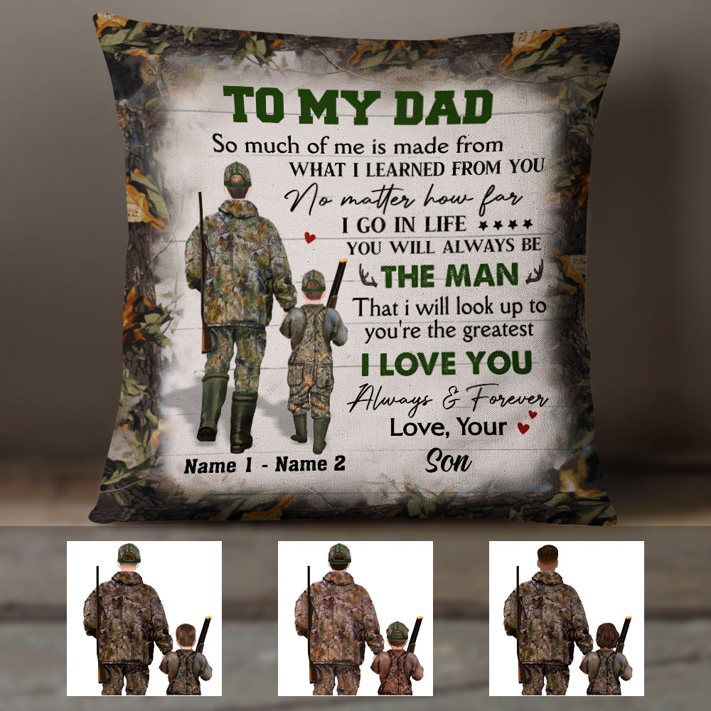 Personalized To My Dad Grandpa Hunting Pillow - Thegiftio UK