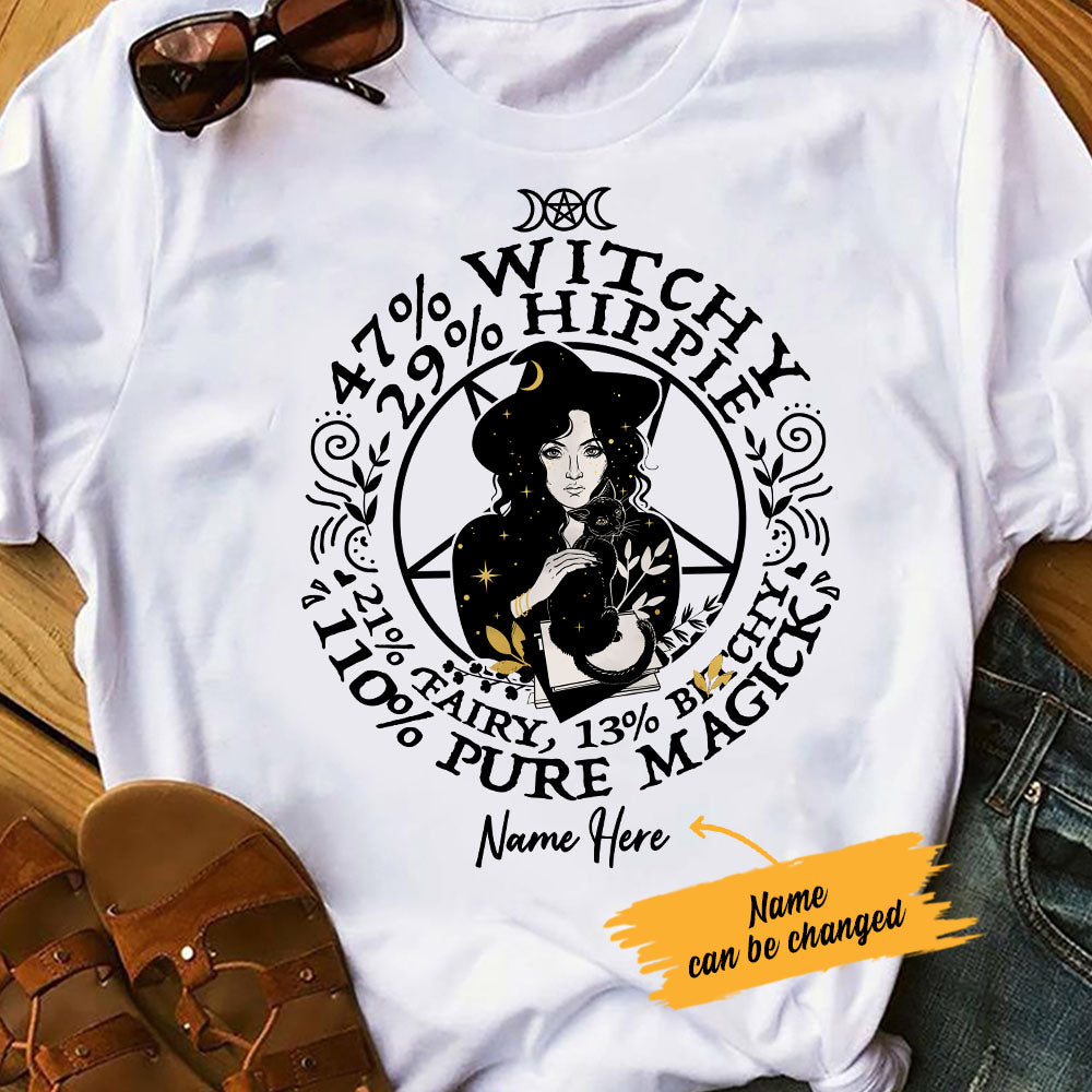 Personalized Halloween Witch Percentage T Shirt