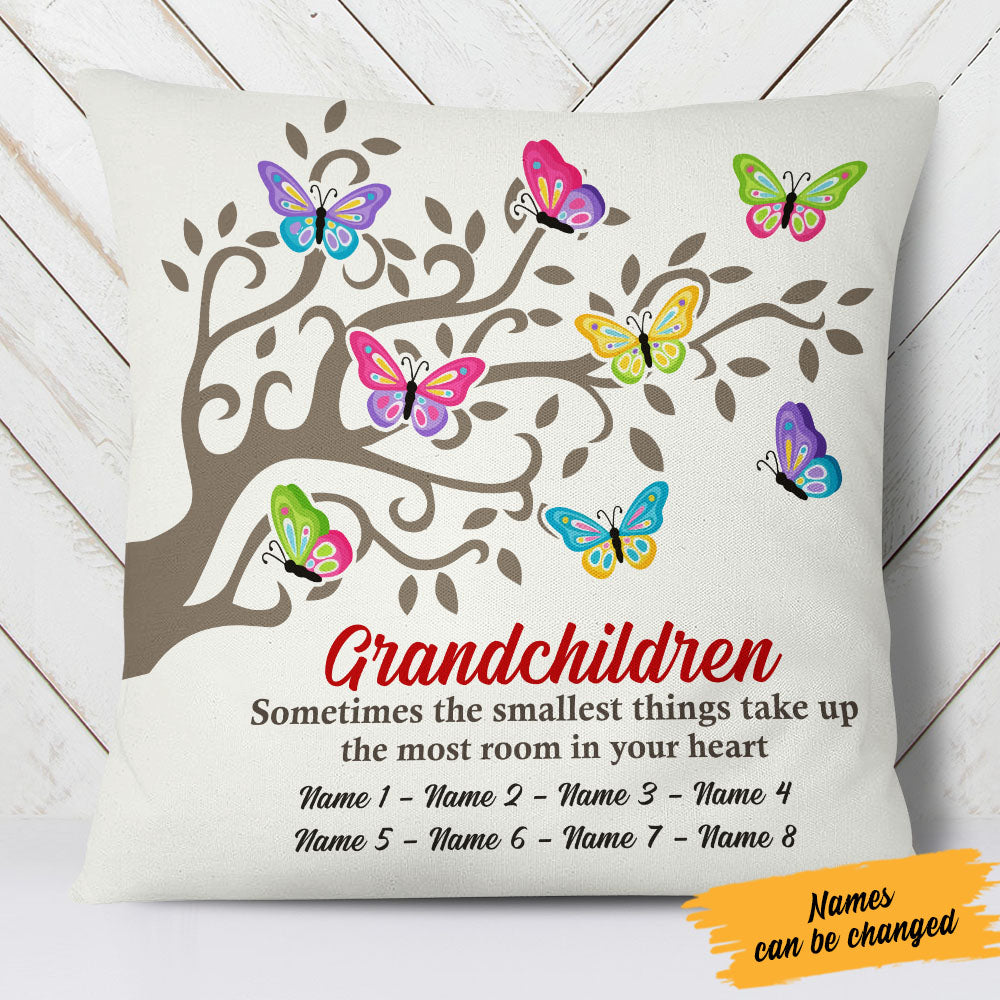 Personalized Grandma Butterfly Family Tree  Pillow