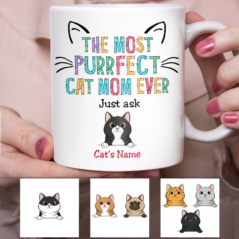 Personalized Cat Mom Mug