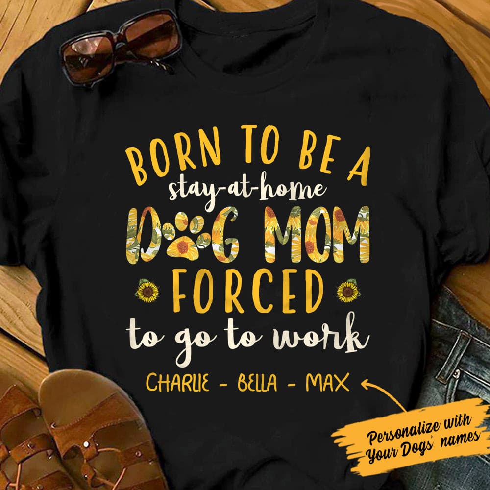 Personalized Sunflower Dog Mom FD T Shirt - Thegiftio UK