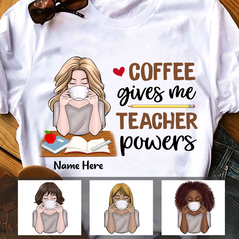 Personalized Teacher Coffee T Shirt