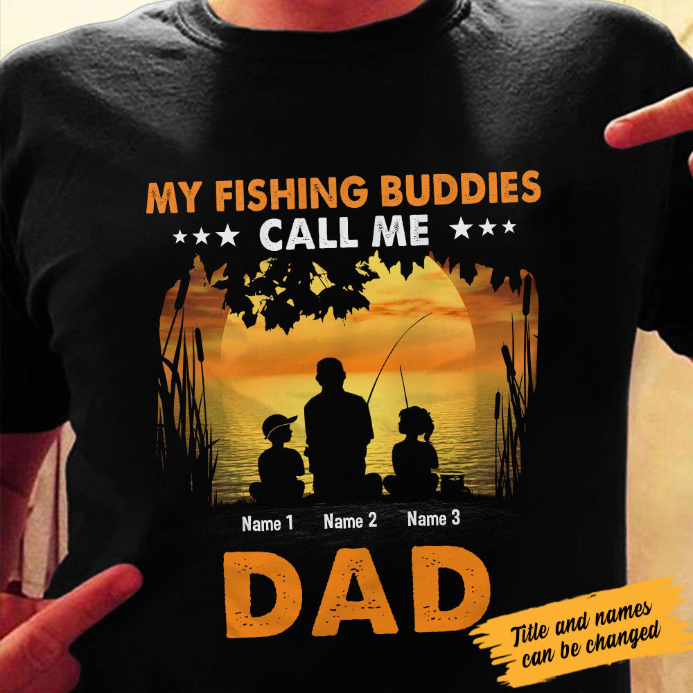 Personalized Fishing Dad Grandpa Buddies T Shirt
