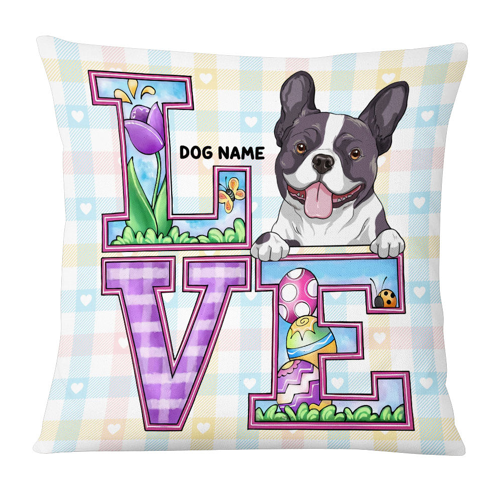 Personalized Gift For Dog Lovers, Love Easter Dog Pillow - Thegiftio UK