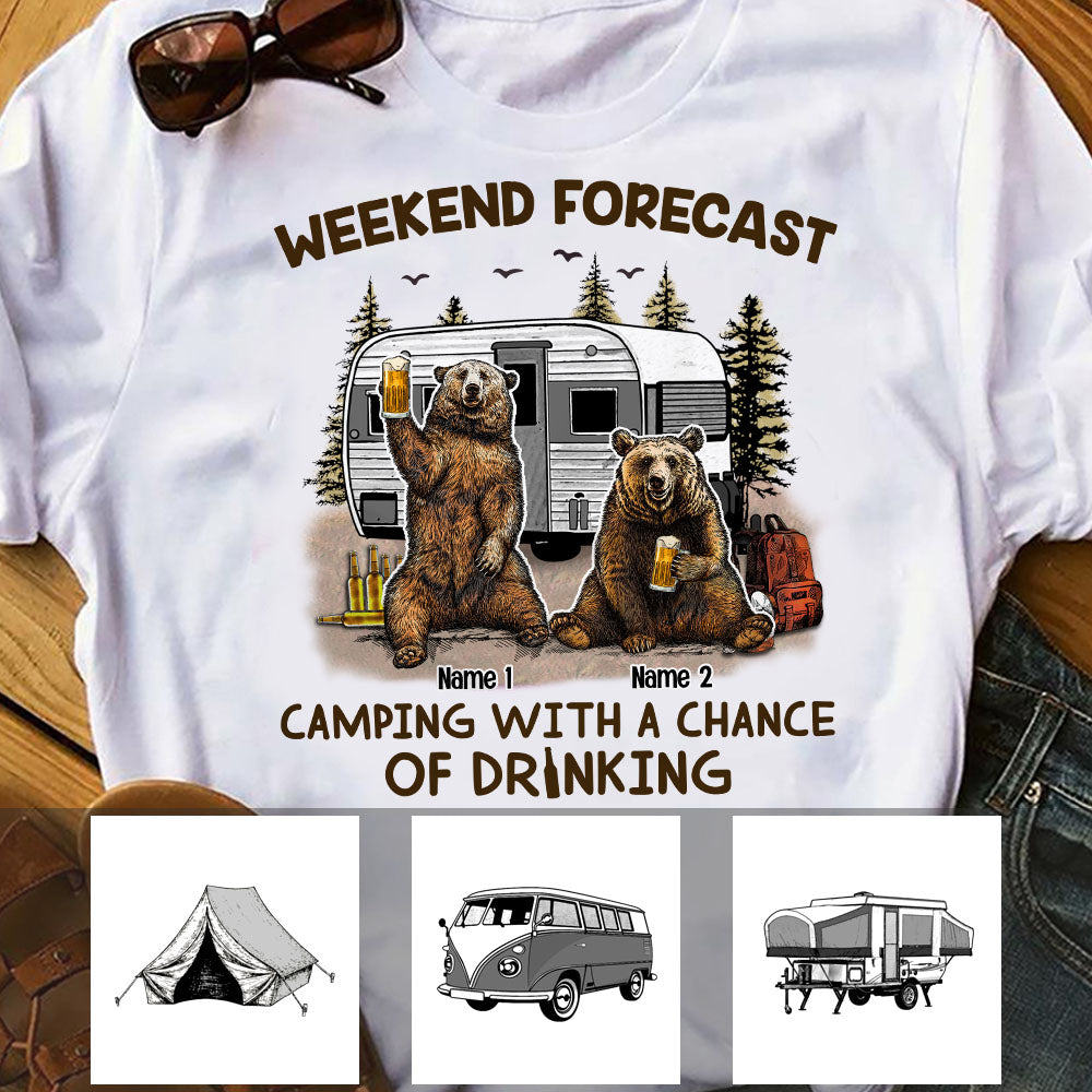 Personalized Camping Family Friends T Shirt