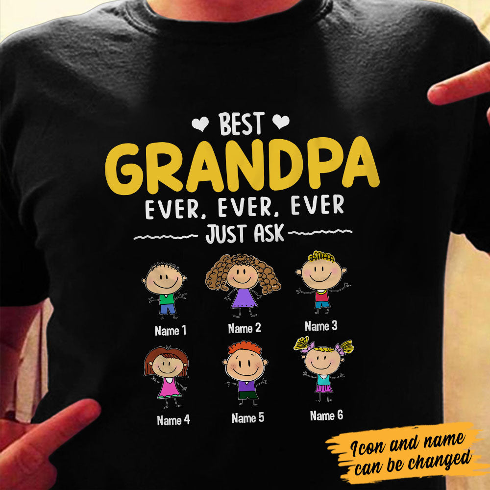 Personalized Grandpa Dad T Shirt - Thegiftio
