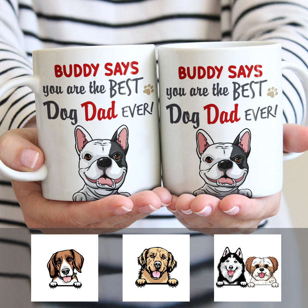 Personalized Best Dog Mom Dad Ever Mug - Thegiftio UK