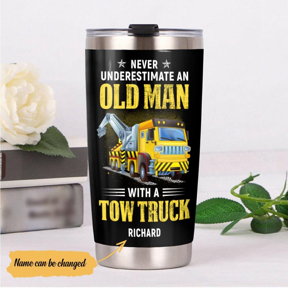 Personalized Tow Truck Steel Tumbler - Thegiftio