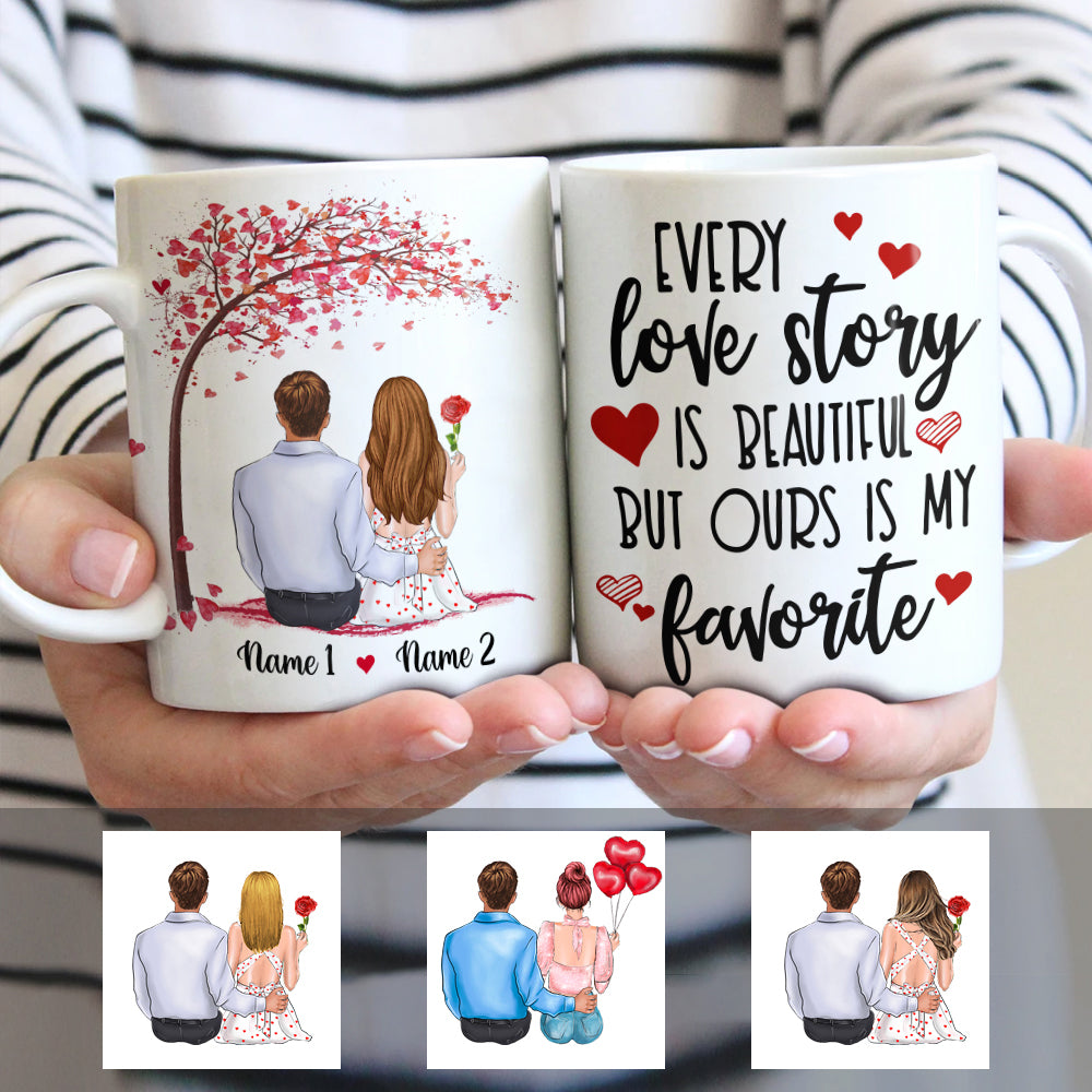 Personalized Every Love Story Is Beautiful Couple Valentine Mug - Thegiftio UK
