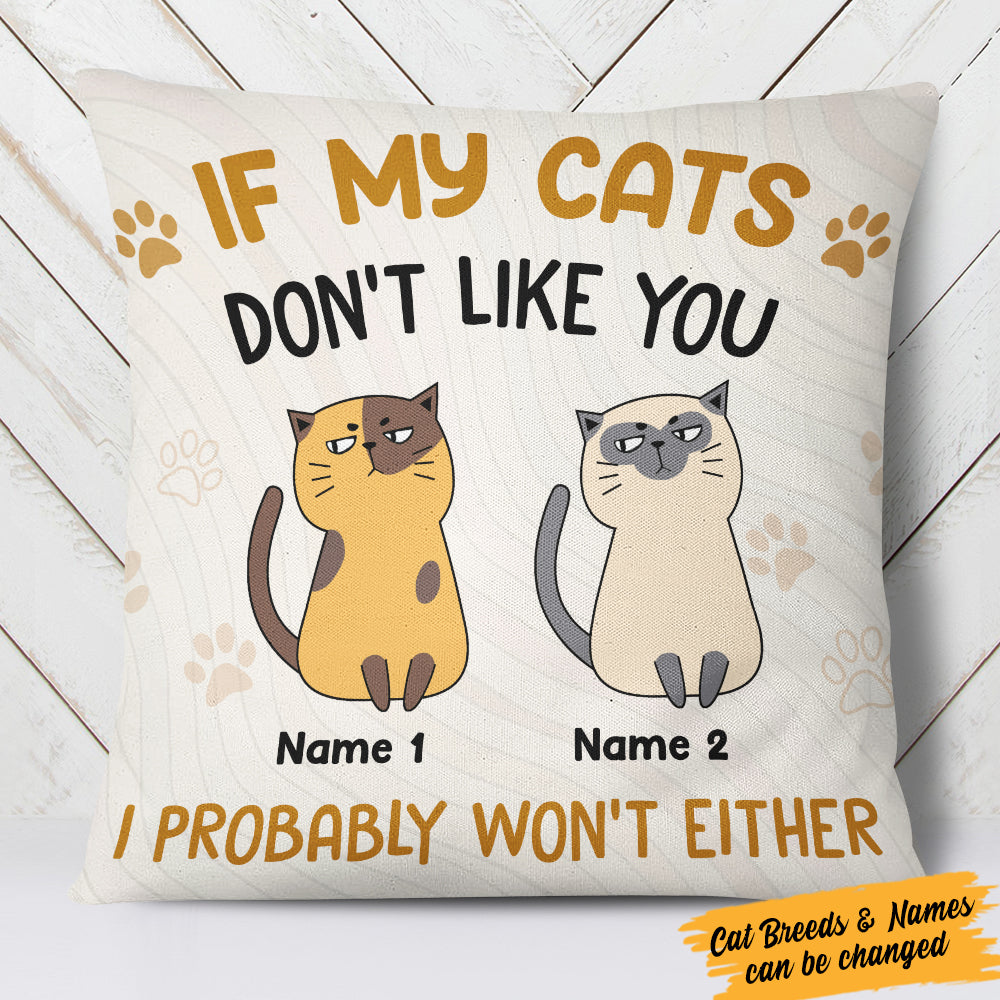 Personalized Cat Funny  Pillow