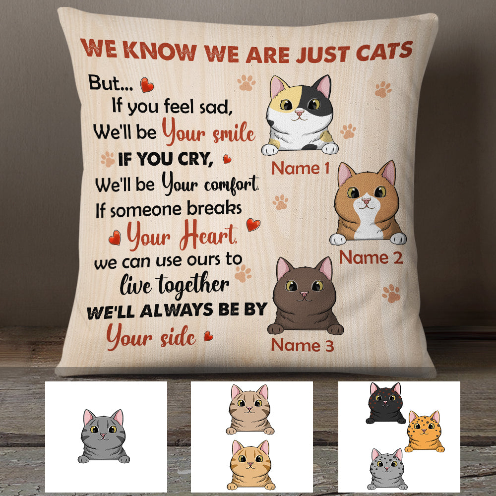 Personalized Cat Always By Your Side Pillow - Thegiftio UK