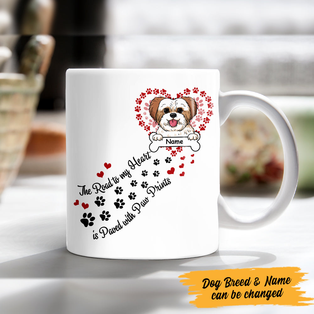 Personalized Dog Road To My Heart Mug
