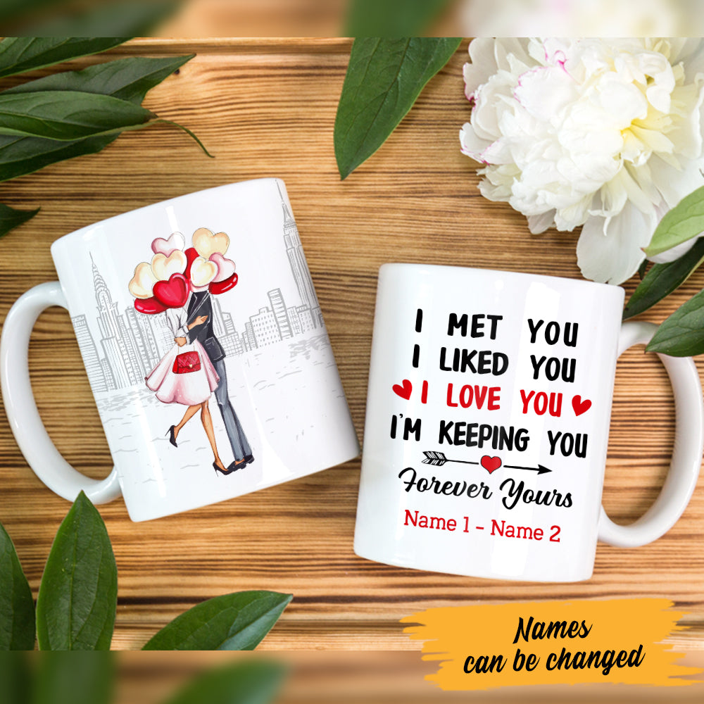 Personalized Couple Valentine I'm Keeping You Mug - Thegiftio UK