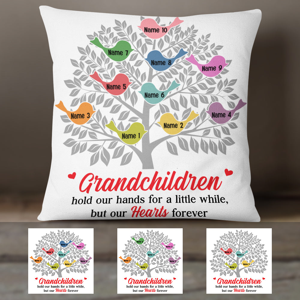 Personalized Grandma Family Tree Pillow - Thegiftio