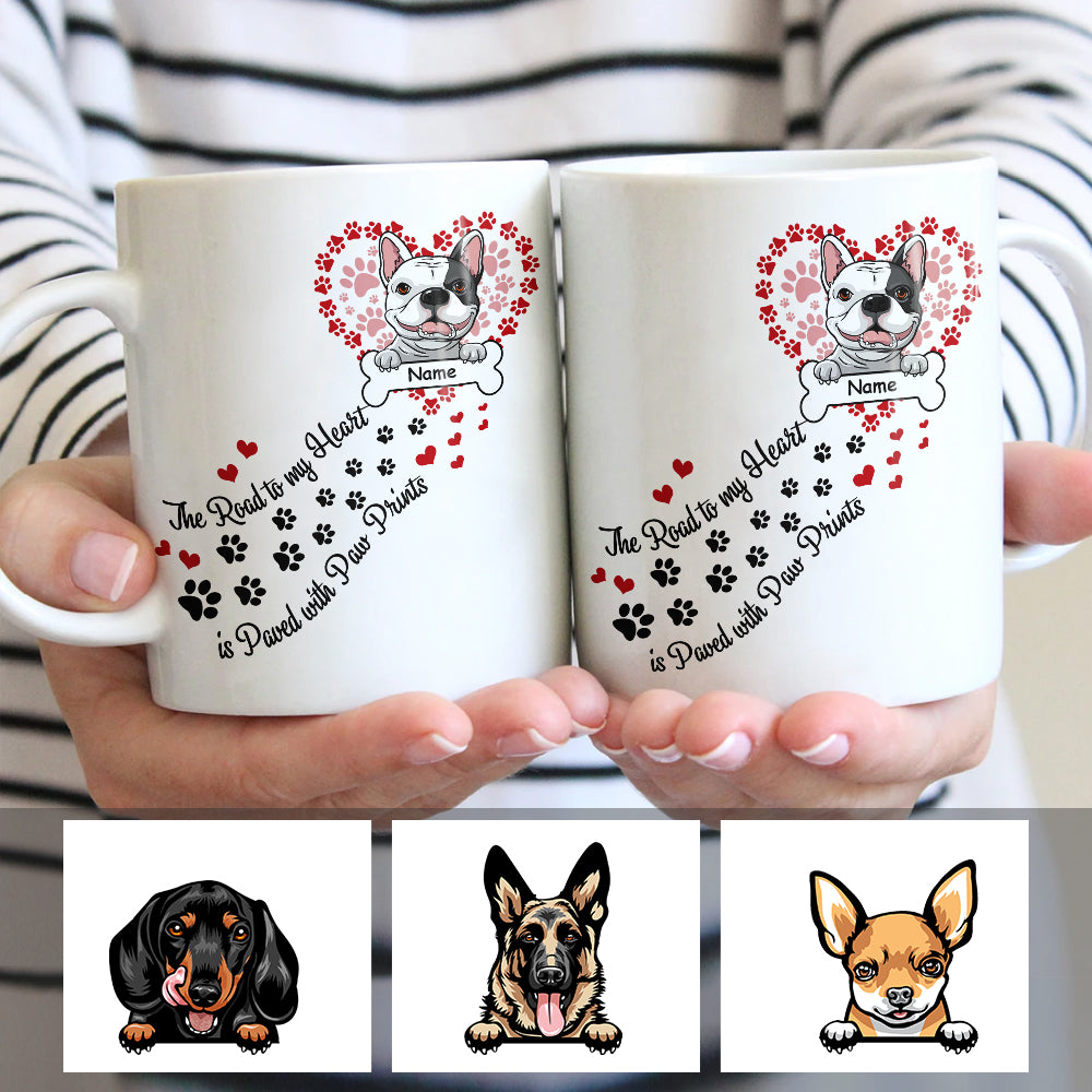 Personalized Dog Road To My Heart Mug