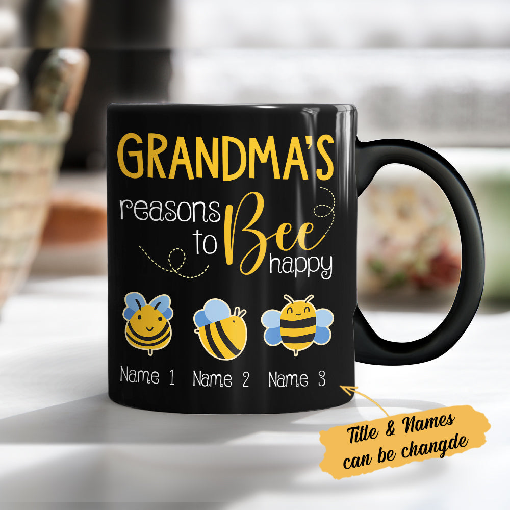 Personalized Mom Grandma Bee Mug