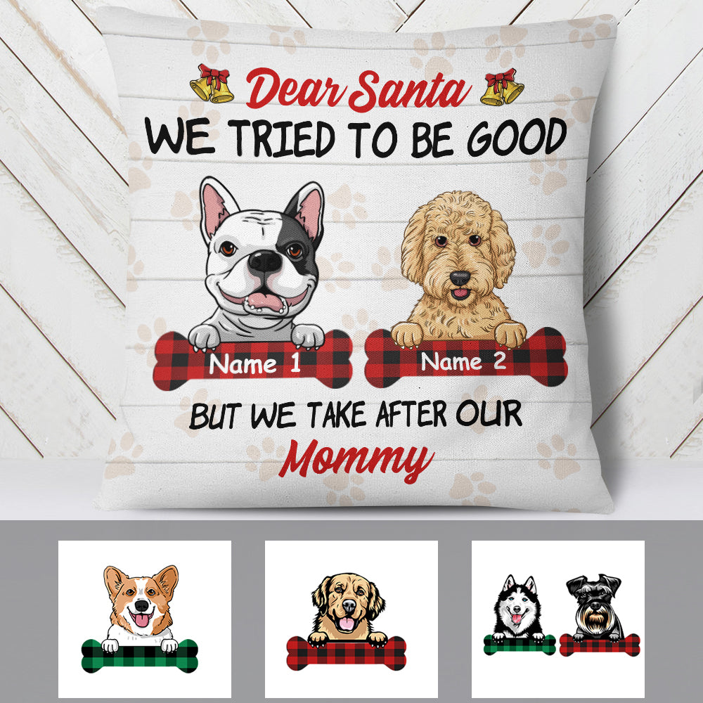 Personalized Dog Holiday, Dear Santa Dog Christmas Pillow - Thegiftio UK