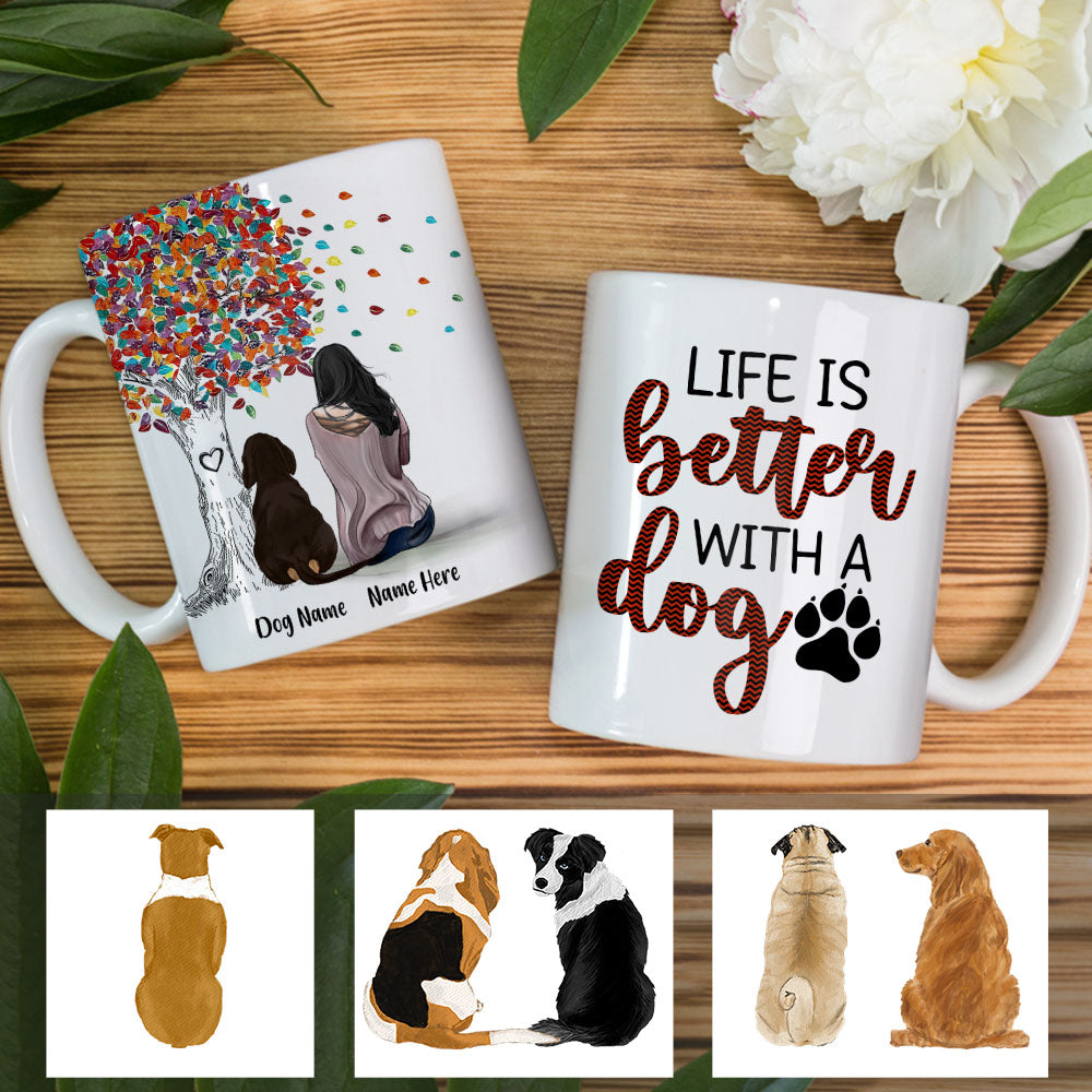 Personalized Life Is Better With Dogs Mug