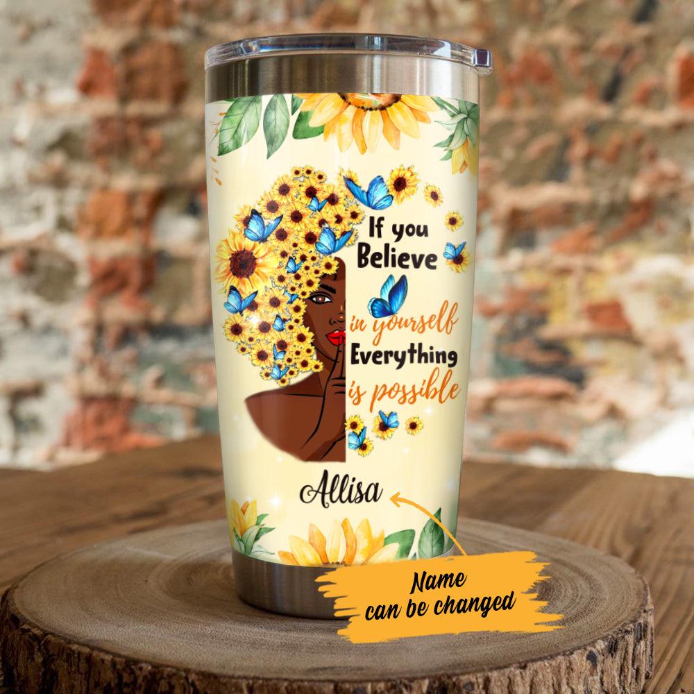 Personalized BWA Believe in Yourself Steel Tumbler