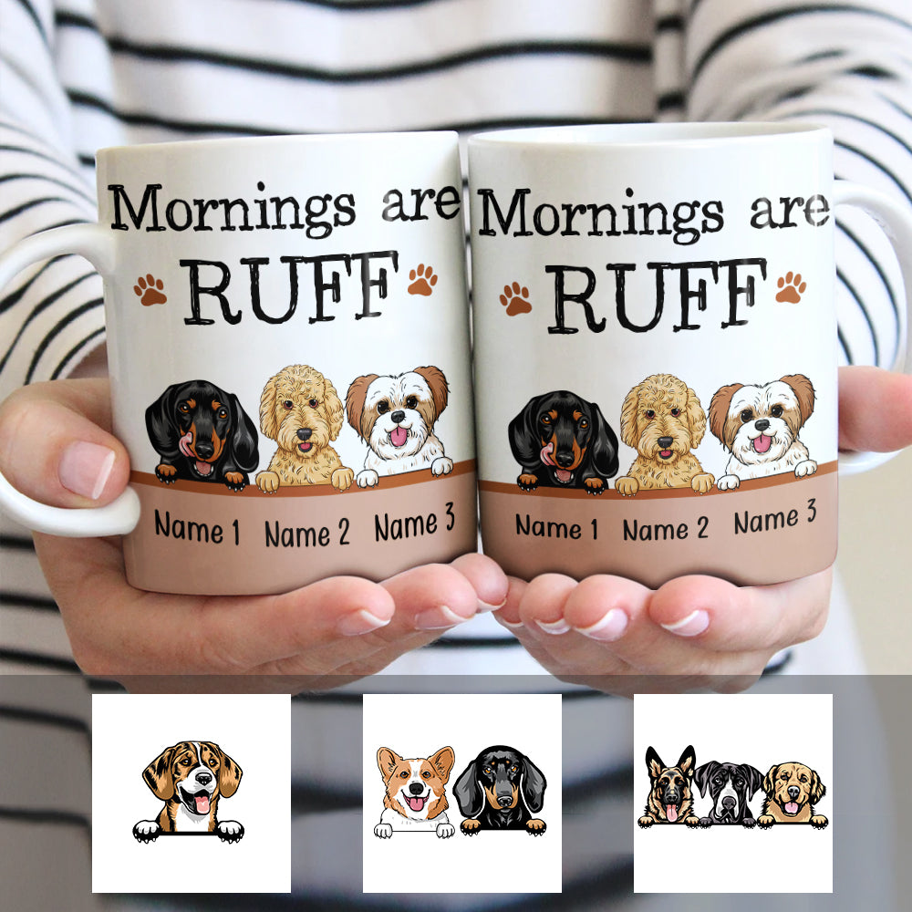 Personalized Dog Morning Ruff Mug