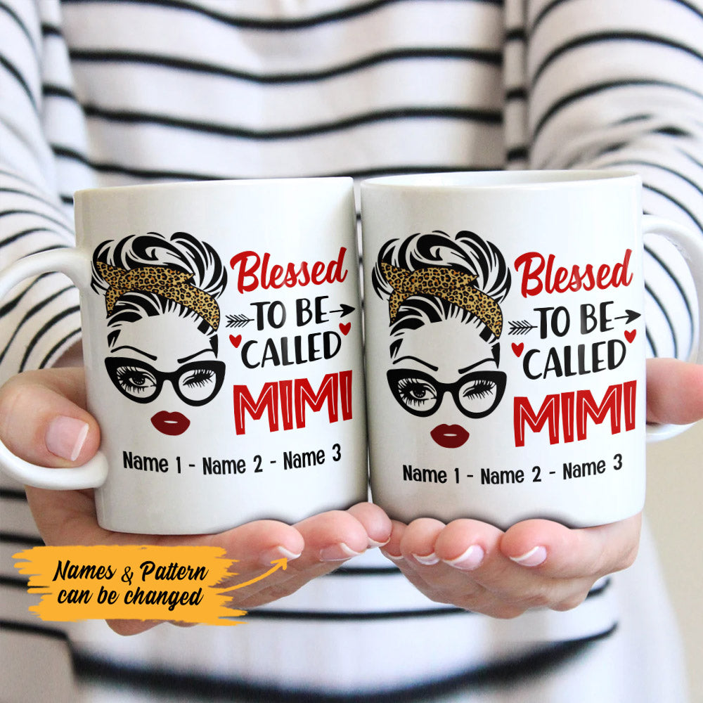 Personalized Blessed To Be Called Grandma Mug