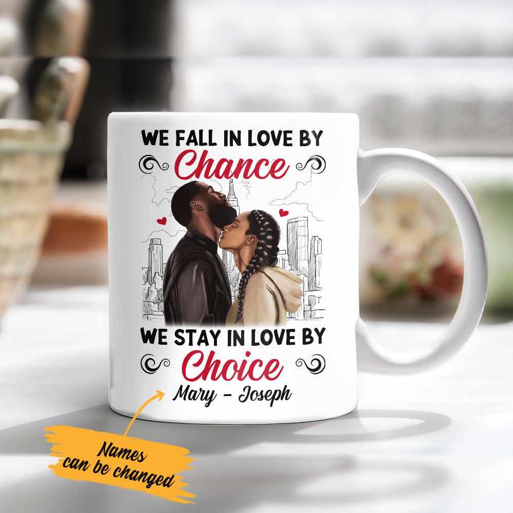 Personalized BWA Couple Stay In Love By Choice Mug - Thegiftio UK