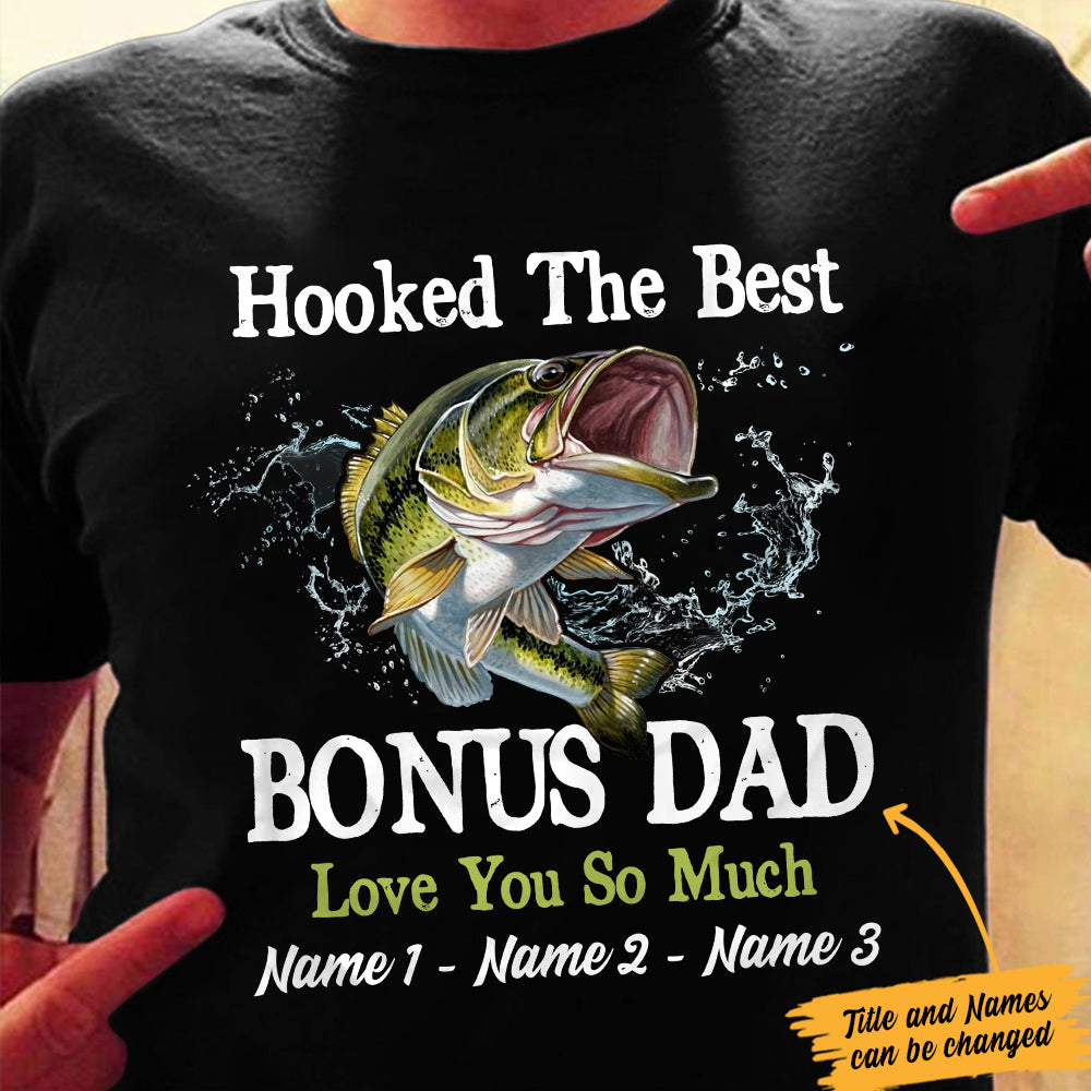 Personalized Fishing Bonus Dad T Shirt