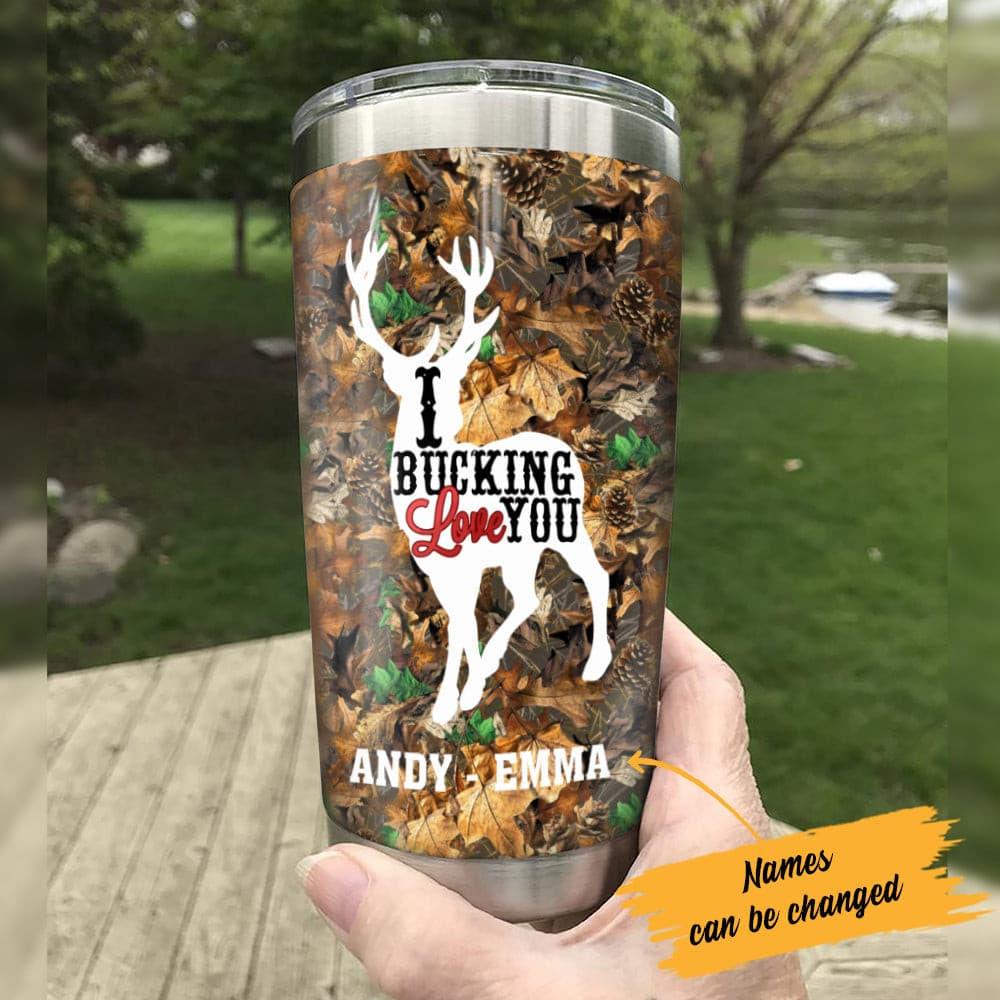 Personalized Hunting Couple Steel Tumbler