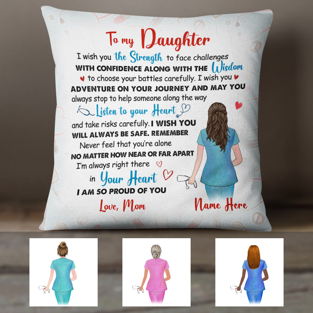 Personalized Letter To My Nurse Pillow - Thegiftio UK