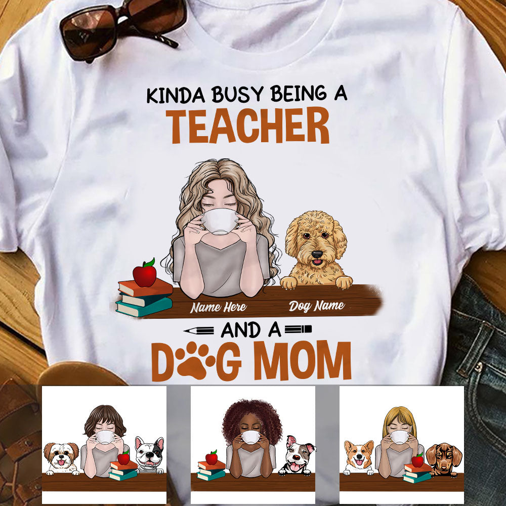 Personalized Teacher Dog Mom T Shirt