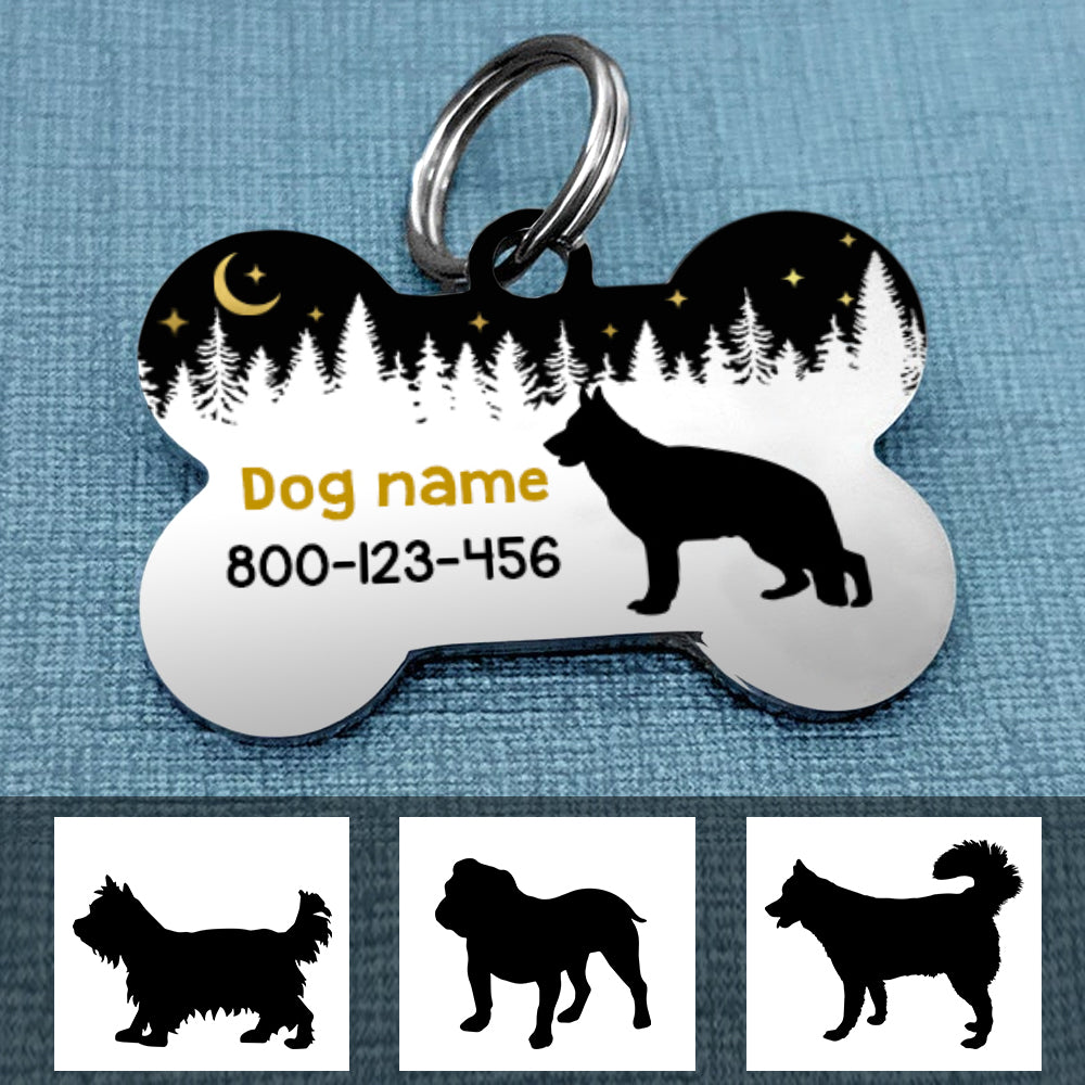 Personalized Christmas Dog Gifts, Dog Mom Dog ID Outdoor Bone Pet Tag - Thegiftio