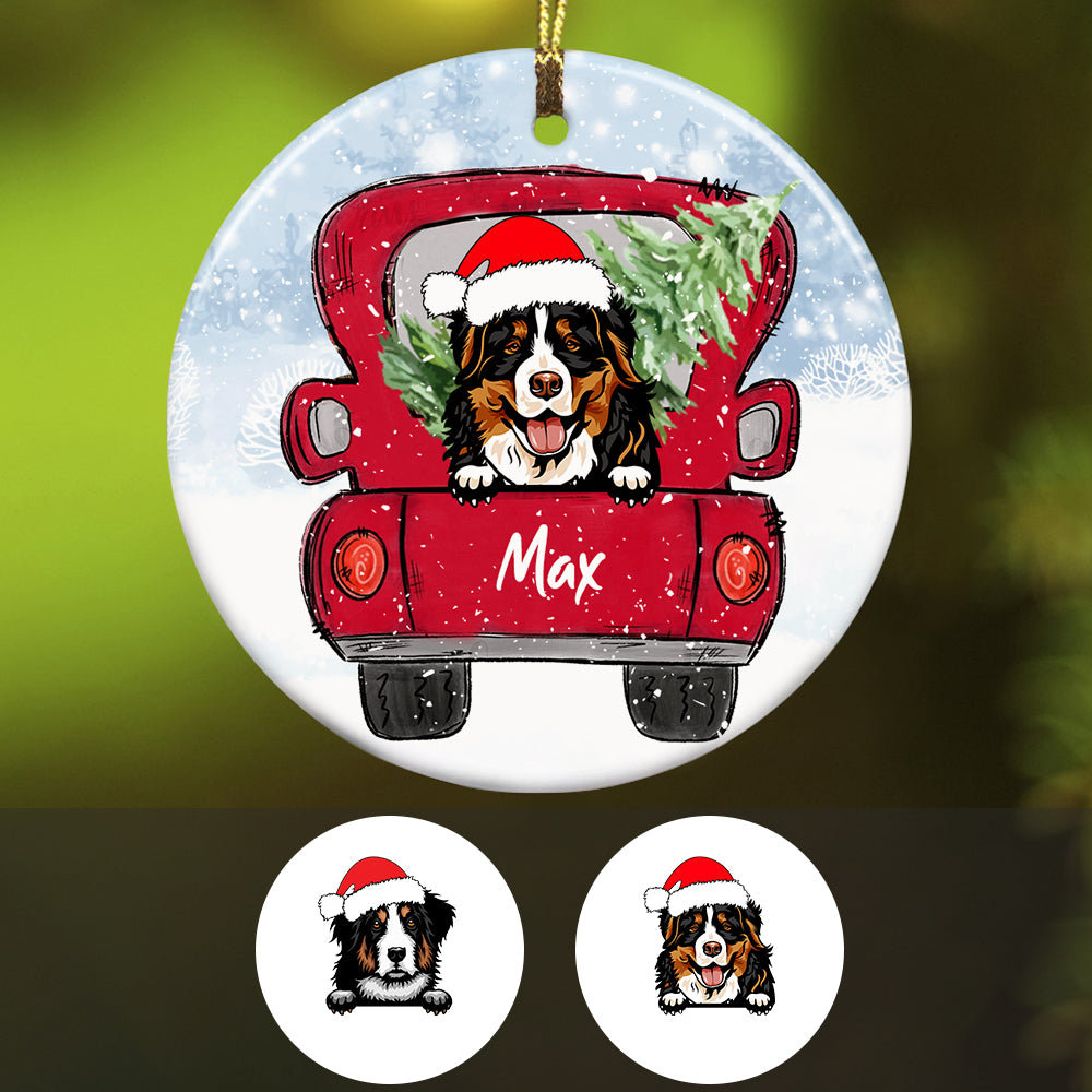 Personalized Bernese Mountain Dog Christmas 2021 Ornament - Thegiftio UK